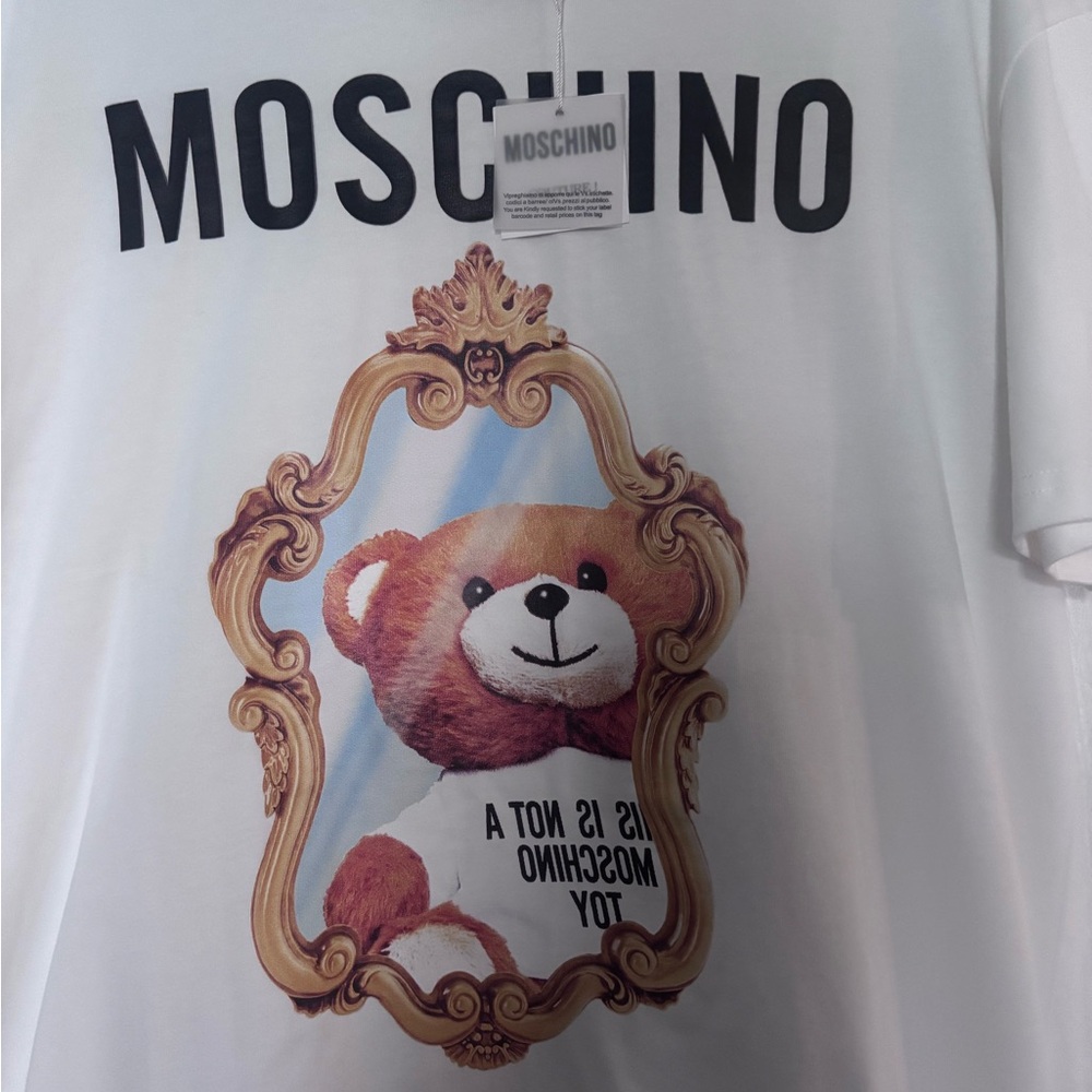 MOSCHINO IMITATION TEE SZ XL NWT - Picture 4 of 9